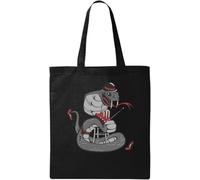 Dancer Cobra The Snake Natural Ecological Cotton Tote Bag Black