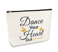 Dancer Dance Teacher Gifts Makeup Bag Dancing Lover Gift for Women Girls Cosmetic Bag Dancing Student Graduation Gift Dancer Appreciation Gift Dance Teams Mom Coach Present Travel Toiletry Bags