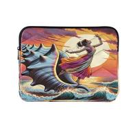 Dancer Dancing on Sea Laptop Sleeve, Quilted Case for 15.6 Laptop for Women