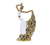 Dancer Figurine - Ceramic Dancer Decor | Elegant Dancing Art Crafts for TV Cabinet Shelf Desktop Table Dresser Entryway Wedding Living Room Bedroom Decoration