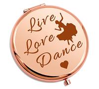 Dancer Gift for Women Compact Makeup Mirror Dance Lover Gift for Teacher Ballerina Dancer Ballet Girl Daughter Graduation Birthday Presents for Ballet Tap Jazz Modern Dance Recital Compact Mirror