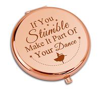 Dancer Gift for Women Inspirational Compact Makeup Mirror for Dance Lover Encouragement Gifts for Teacher Motivational Folding Makeup Mirror for Dance Teams Christmas Birthday Present