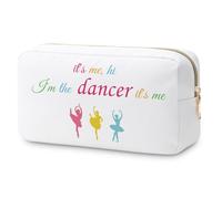 Dancer Gifts Dance Lover Gifts Makeup Bag Dance Recital Gifts for Women Dance Teacher Student Gifts Dance Team Gifts Cosmetic Bag Ballerina Gift for Ballet Dancer Dancing School Competition Gift Pouch