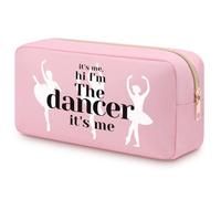Dancer Gifts for Girl Makeup Bag for Dancer Friendship Gifts for Dance Lovers Girls Teens Teammate Gift for Women Birthday Christmas I'm The Dancer Double Side Toiletry Bag