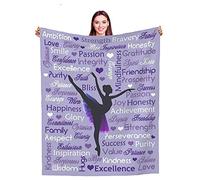 Dancer Gifts for Girls Teens, Inspirational Birthday Gifts for Women Friend Sister Ballet Dance Teacher Gymnastics Lover, Healing Blanket Super Soft Throw Blankets Lightweight Warm 40"x50"