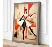 Dancer in Motion Art Deco Canvas Wall Art Print 18x12 Inch