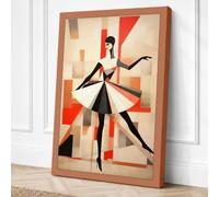 Dancer in Motion Art Deco Canvas Wall Art Print 18x12 Inch