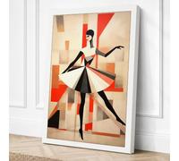 Dancer in Motion Art Deco Canvas Wall Art Print 24x16 Inch