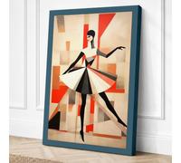 Dancer in Motion Art Deco Canvas Wall Art Print 24x16 Inch