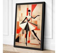 Dancer in Motion Art Deco Canvas Wall Art Print 30x20 Inch