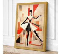 Dancer in Motion Art Deco Canvas Wall Art Print 36x24 Inch