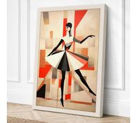 Dancer in Motion Art Deco Canvas Wall Art Print 36x24 Inch