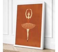 Dancer in Pirouette Art Deco Canvas Wall Art Print 24x16 Inch