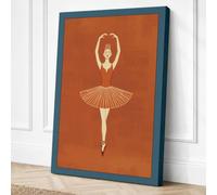 Dancer in Pirouette Art Deco Canvas Wall Art Print 24x16 Inch