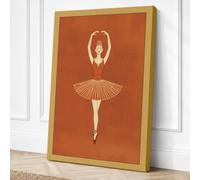 Dancer in Pirouette Art Deco Canvas Wall Art Print 24x16 Inch