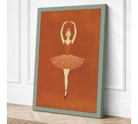Dancer in Pirouette Art Deco Canvas Wall Art Print 36x24 Inch