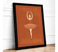 Dancer in Pirouette Art Deco Framed Wall Art Print A2 (59.4×42cm) Black, Wall Decor for Living Room, Bedroom, Office & Home, Ready to Hang, Art Gift