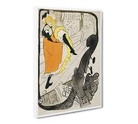 Dancer Jane Avril By Henri De Toulouse Lautrec Canvas Print | Gallery Wrapped 30mm Frame Wall Art | 24x16 inches | Ready to Hang | Impressionist People Picture | Living Room Bedroom Lounge Office