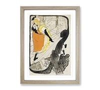 Dancer Jane Avril By Henri De Toulouse Lautrec Classic Painting Framed Print | A3 Oak Framed Wall Art | Ready to Hang | Classic Historical Picture | Living Room Bedroom Lounge Office