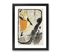 Dancer Jane Avril By Henri De Toulouse Lautrec Classic Painting Framed Print | A4 Black Framed Wall Art | Ready to Hang | Classic Historical Picture | Living Room Bedroom Lounge Office