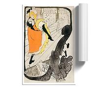 Dancer Jane Avril By Henri De Toulouse-Lautrec | Unframed Wall Art Print | Ready to Frame Poster | Modern Home Decor Picture | Artwork for Living Room, Bedroom or Office | A1 (59.4x84.1 cm)