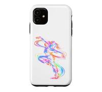 Dancer Line Art Colorful Electric Dance Motion Graphic Case for iPhone 11