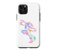 Dancer Line Art Colorful Electric Dance Motion Graphic Case for iPhone 11 Pro