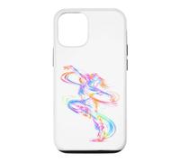 Dancer Line Art Colorful Electric Dance Motion Graphic Case for iPhone 12/12 Pro