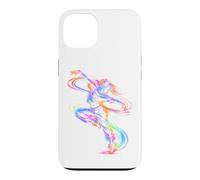 Dancer Line Art Colorful Electric Dance Motion Graphic Case for iPhone 13
