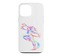 Dancer Line Art Colorful Electric Dance Motion Graphic Case for iPhone 13 Pro Max