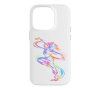 Dancer Line Art Colorful Electric Dance Motion Graphic Case for iPhone 14 Pro