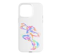 Dancer Line Art Colorful Electric Dance Motion Graphic Case for iPhone 15 Pro Max