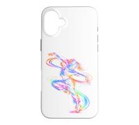 Dancer Line Art Colorful Electric Dance Motion Graphic Case for iPhone 16 Plus