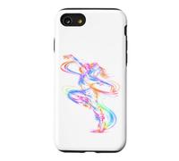 Dancer Line Art Colorful Electric Dance Motion Graphic Case for iPhone SE (2020) / 7/8