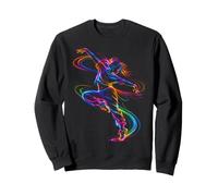 Dancer Line Art Colorful Electric Dance Motion Graphic Sweatshirt