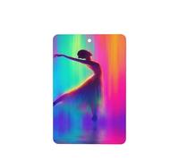 Dancer Neon Gradients Surreal Car Air Fresheners 4 Pcs Hanging Scented Cards Fragrance Scented Cards For Car Aromatherapy Tablets