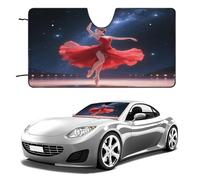 Dancer on Star Stage Car Windshield Sun Shade - Reflector Sunshade Offers Ultimate Protection for Car Interior, Cool Reflective Sun Blocker Fits Small Sedans, Mini SUVs 55"x30"