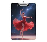 Dancer on Star Stage Clipboard 8.5×12.5 Inch Acrylic Clip Board with Metal Clip A4 Letter Size Decorative Clipboard Cute Hanging Clipboards for Office, Teacher, Nurse, Doctor,