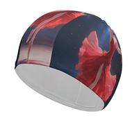 Dancer on Star Stage Swim Cap for Women Men Swimming Hat Bath Waterproof Pool Caps for Long Thick Curly Hair