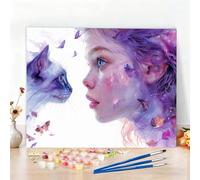 Dancer Paint by Numbers for Adults Beginners, DIY Paint by Numbers Paris Easy Colored Canvas Drawing 100x70CM Oil Painting Arts and Crafts for Adults for Relax and Home Decor, Gifts for Women W6-586