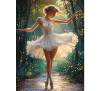 Dancer Paint by Numbers for Adults, Paint by Numbers Forest Pattern DIY Acrylic Oil Painting Kits, with 3 Brushes, Simple Painting Kits for Beginner Kids for Home Wall Decor Gifts 18x24 inch, 371