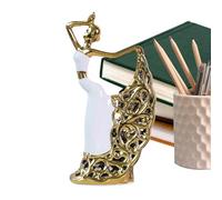 Dancer Statue Girl - Ceramic Dancer Decor | Elegant Dancing Art Crafts for TV Cabinet Shelf Desktop Table Dresser Entryway Wedding Living Room Bedroom Decoration