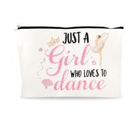 Dancer Themed Gifts for Ballet Dance Lovers Gift for Daugther Sister Just a Girl Who Loves to Dance Travel Makeup Bag for Friend Cosmetic Bags