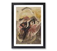 Dancer with Chorus by Charles Demuth Framed Print | A2 Black Framed Wall Art | Ready to Hang | Modern Nature Picture | Living Room Bedroom Lounge Office