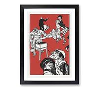 Dancers by Moriz Jung Framed Print | A2 Black Framed Wall Art | Ready to Hang | Modern Nature Picture | Living Room Bedroom Lounge Office
