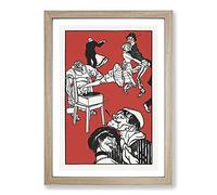 Dancers by Moriz Jung Framed Print | A2 Oak Framed Wall Art | Ready to Hang | Modern Nature Picture | Living Room Bedroom Lounge Office