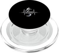 Dancers With Heartbeat Line And Love Script PopSockets PopGrip for MagSafe
