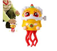 Dancers with Winding Lion Dancing No Batteries Needed - Interactivity Figures for Small - For Home Living Room Bedroom Playroom Daycare Kindergarten Park So
