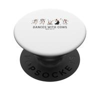 Dances with Cows Funny Farm Animal Party Design PopSockets Adhesive PopGrip
