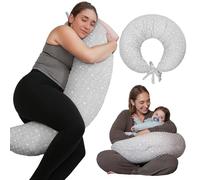 DancesCat Adjustable Pregnancy Pillow,Maternity Pillow Support for Side Sleeping.Plus Size Breastfeeding Pillows, Adjustable Nursing Pillow, Baby Feeding Pillow, Removable Velvet Cover